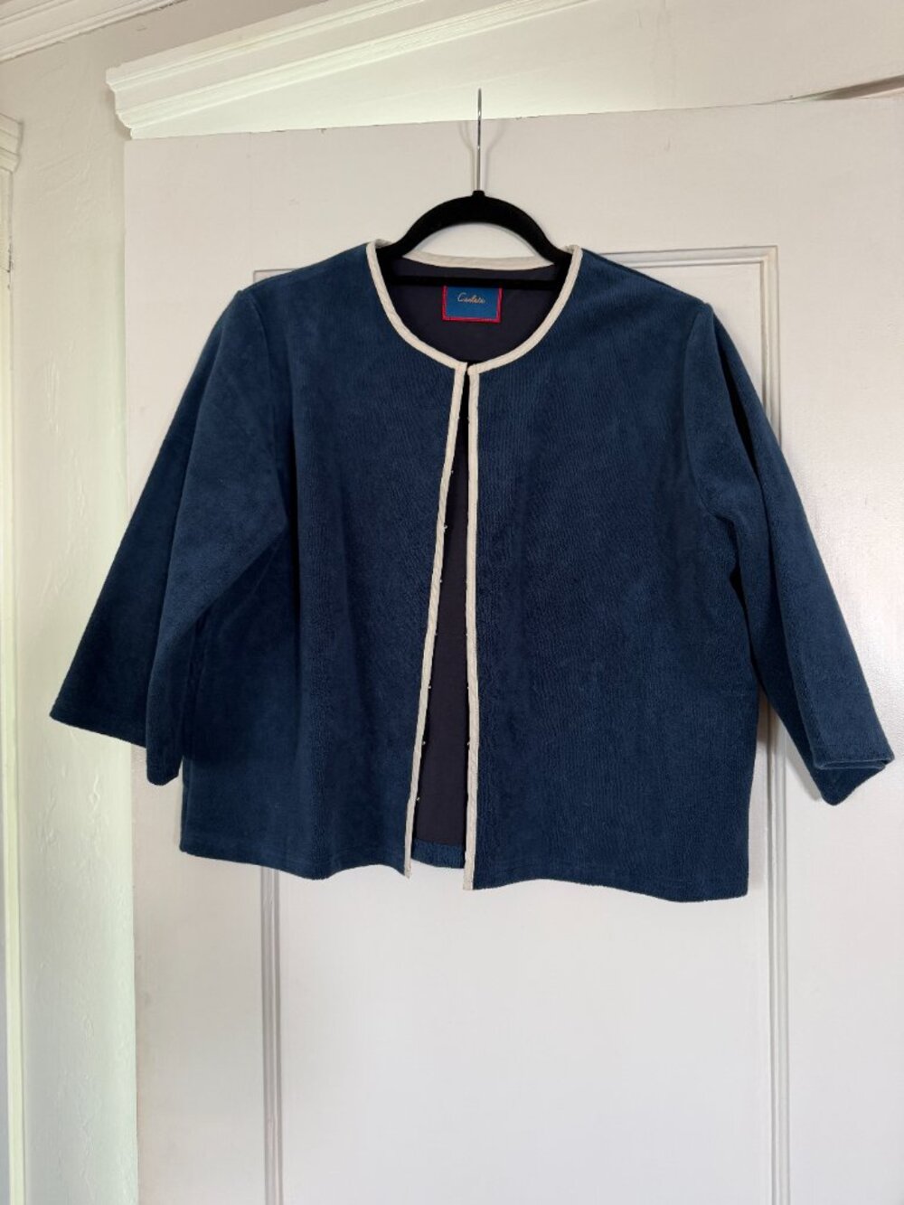 NWT Cadets Terry Cropped Jacket, SZ M